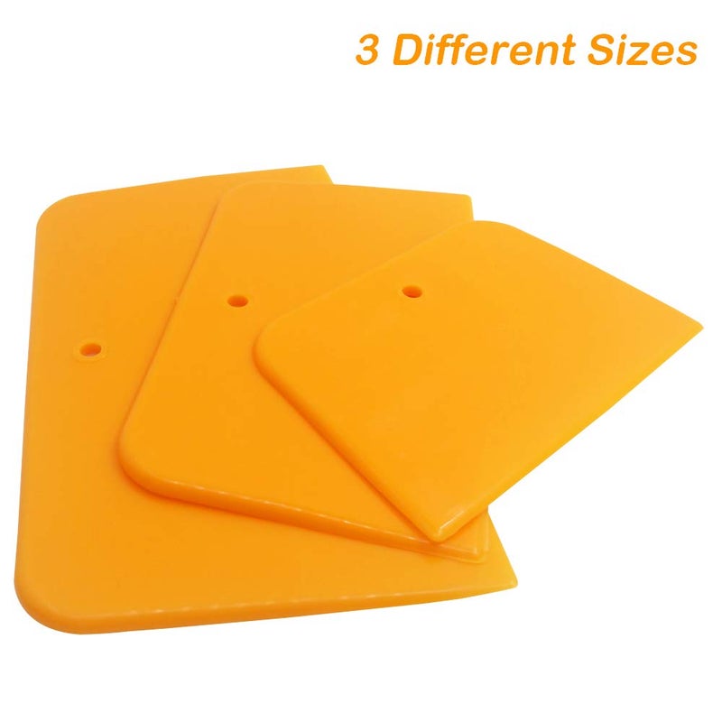 DaKuan 9-Piece Automotive Body Filler Spreader Kit - 3x4", 3x5", 3x6" Reusable PE Plastic Spreaders for Bondo, Putty, Glaze, Caulk & Paint (4,5,6 Inch) - Image 2